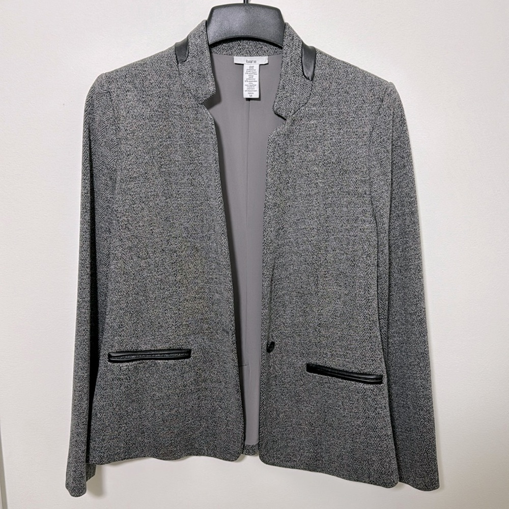 bar III gray blazer jacket